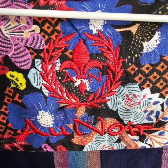 Au Noir Upscale Dark Purple Multicolor Plaid Dress Shirt Men's 6 Made in Turkey - Picture 6 of 9